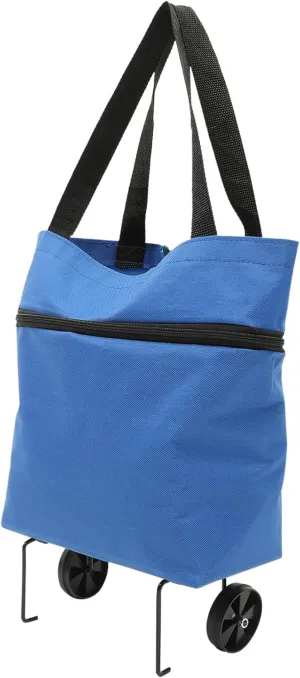 Storage Bag with Wheels Tote Bag Cart Folding Shopping Bags Small Tey Bag Cooler Cart Shopping Bag with