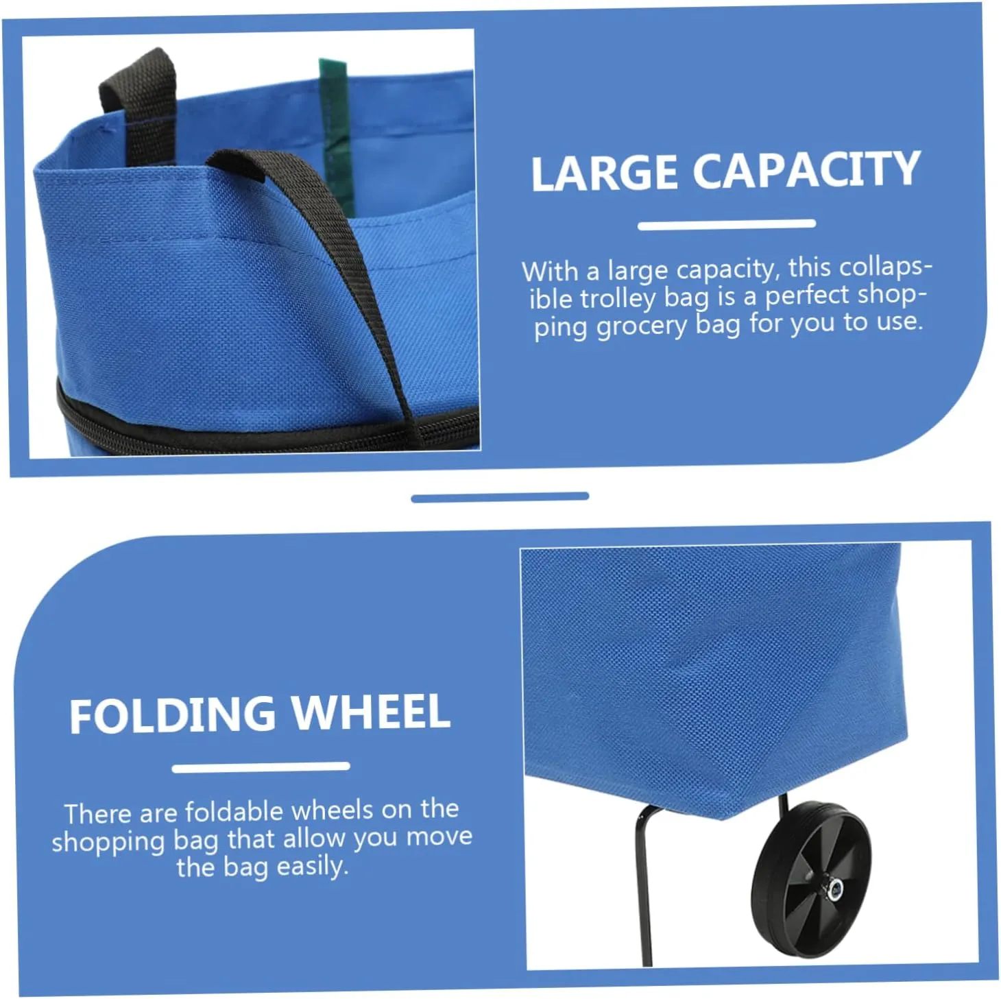 Storage Bag with Wheels Wagon Bag Wheels Oversized Tote Bag Folding Shopping Bags Cricket Bags with