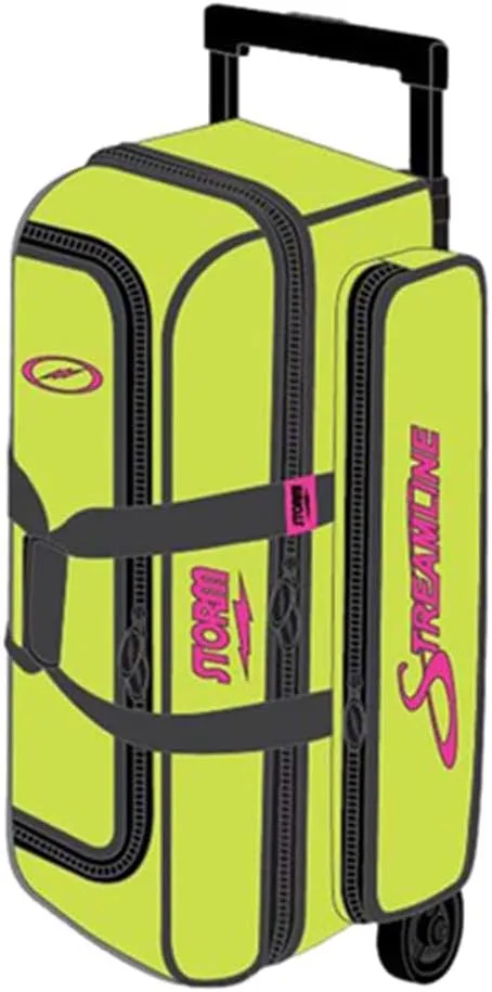 Storm Streamline 3 Ball Roller Bowling Bag- Lime/Grey