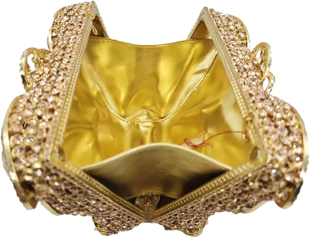 Stylish Women Butterfly Evening Bag Insect Diamond Clutch Chic Rhinestone Purse Luxury Stone Bag for Prom Party