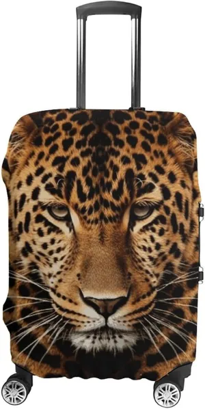 Suitcase Covers for Luggage Washable Luggage Cover Depict A Leopard Luggages Wheel Covers Elastic Travel Carry On Suitcase Cover Travel Luggages Protector Sleeve Fit 29-32 Inch L