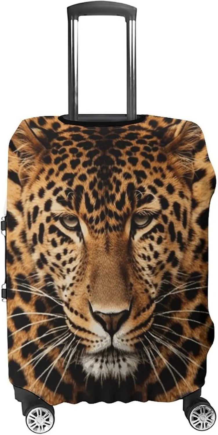 Suitcase Covers for Luggage Washable Luggage Cover Depict A Leopard Luggages Wheel Covers Elastic Travel Carry On Suitcase Cover Travel Luggages Protector Sleeve Fit 29-32 Inch L