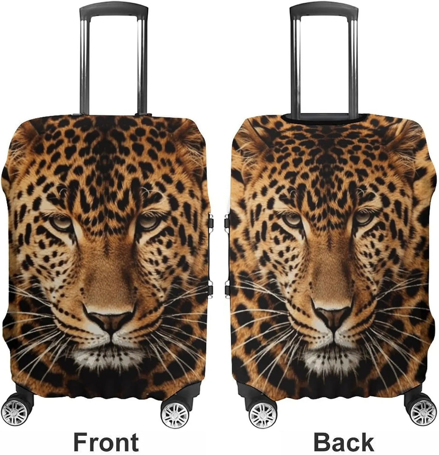 Suitcase Covers for Luggage Washable Luggage Cover Depict A Leopard Luggages Wheel Covers Elastic Travel Carry On Suitcase Cover Travel Luggages Protector Sleeve Fit 29-32 Inch L