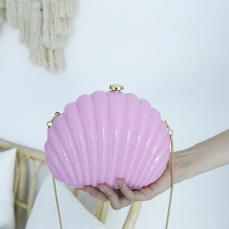Summer Candy Colors Shell Clutch Purse