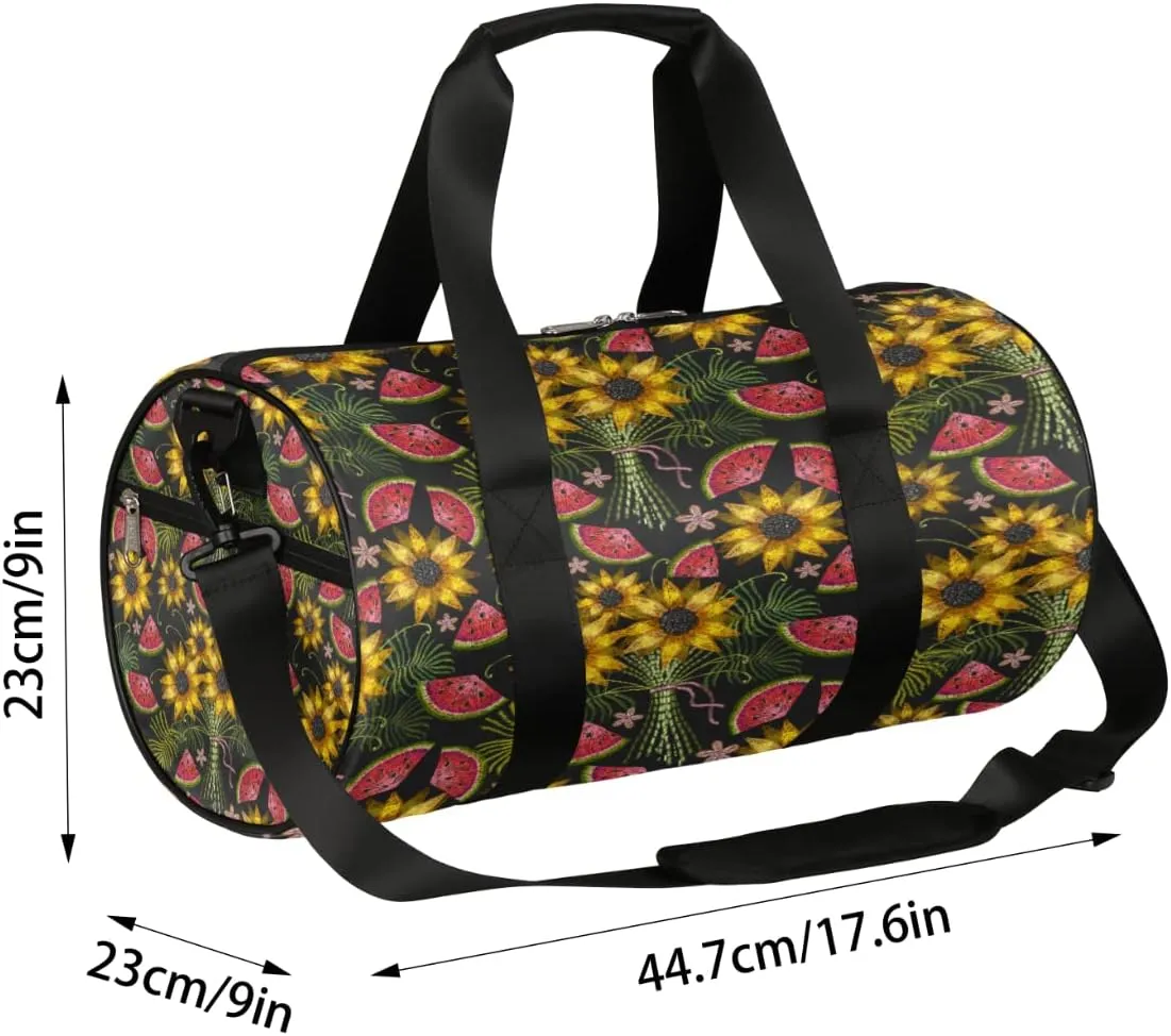 Sunflower Watermelon Tribe Ethnic Gym Bag Small Gym Duffel Bags for Men Women Overnight Weekender Bag Lightweight Sport Duffle Bag Carry On Gymbag
