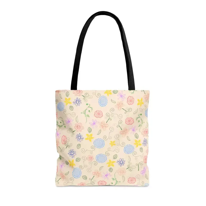 Sunny Style Yellow Floral Pattern Tote