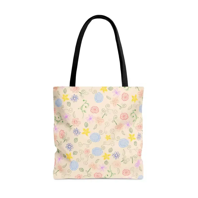 Sunny Style Yellow Floral Pattern Tote