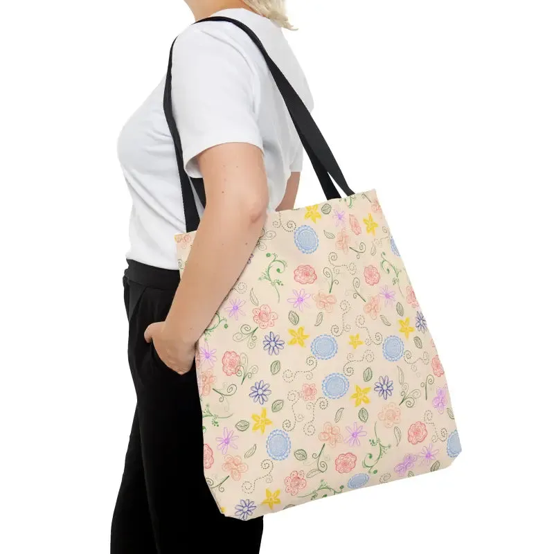 Sunny Style Yellow Floral Pattern Tote