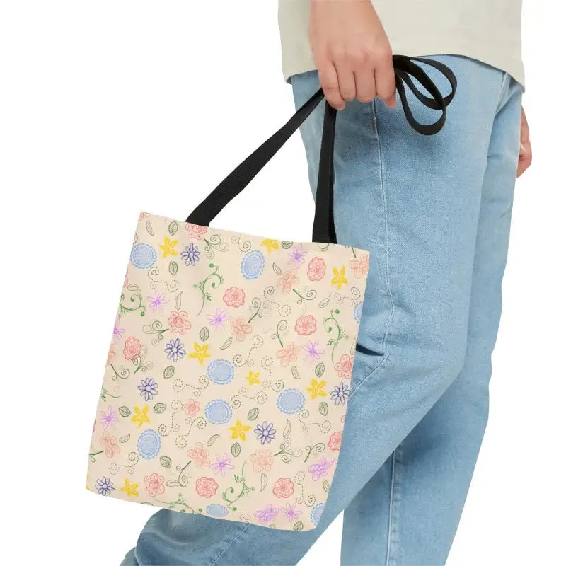 Sunny Style Yellow Floral Pattern Tote