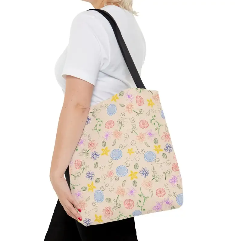 Sunny Style Yellow Floral Pattern Tote
