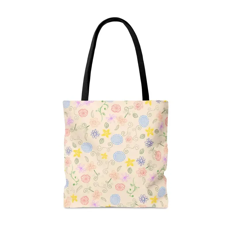 Sunny Style Yellow Floral Pattern Tote