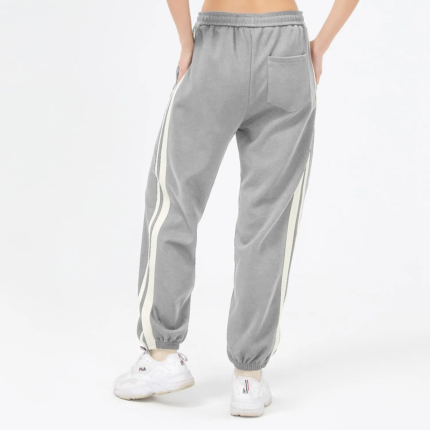 Sweatpants Women with Pockets,Lightweight Jogger Pants for Women, 60% Cotton Comfy Baggy Sweatpants