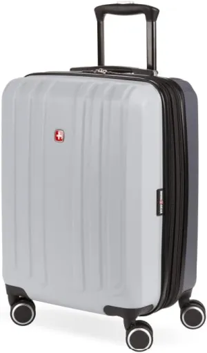SwissGear Duet Hardside Expandable Luggage with Spinner Wheels, Light Grey/Ash Grey, Carry-On 19-Inch