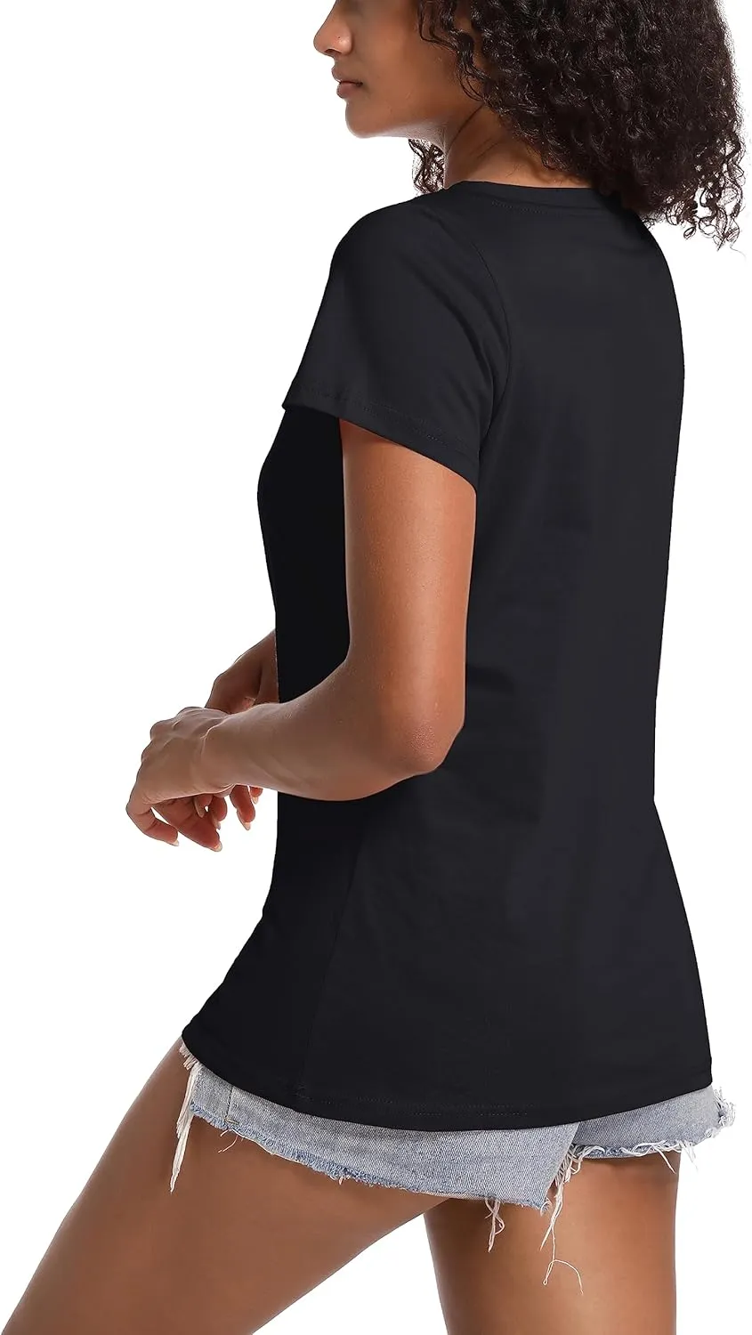 TACVASEN Cotton T-Shirts for Women Crew Neck Short Sleeves Tops Soft Lightweight Casual Summer Basic Tee