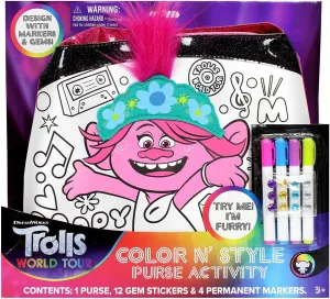 Tara Toys Trolls Color N Style Purse, Multicolor
