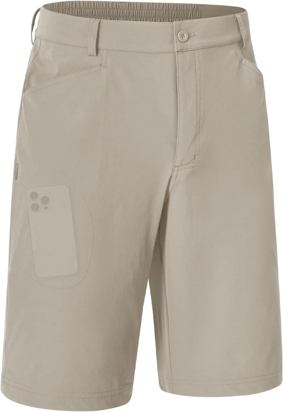TBMPOY Men's Golf Dress Shorts Stretch Elastic Waist 11" Quick Dry Lightweight Travel Casual Shorts 5 Pockets Travel Casual