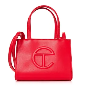 TELFAR VEGAN LEATHER SMALL SHOPPING TOTE BAG