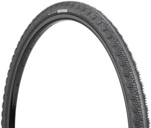 Teravail - Washburn Bicycle Tire | Durable Bead-to-Bead Sidewall Casing | for Rough Pavement and Fast Gravel | 700 x 38 | Black Sidewall
