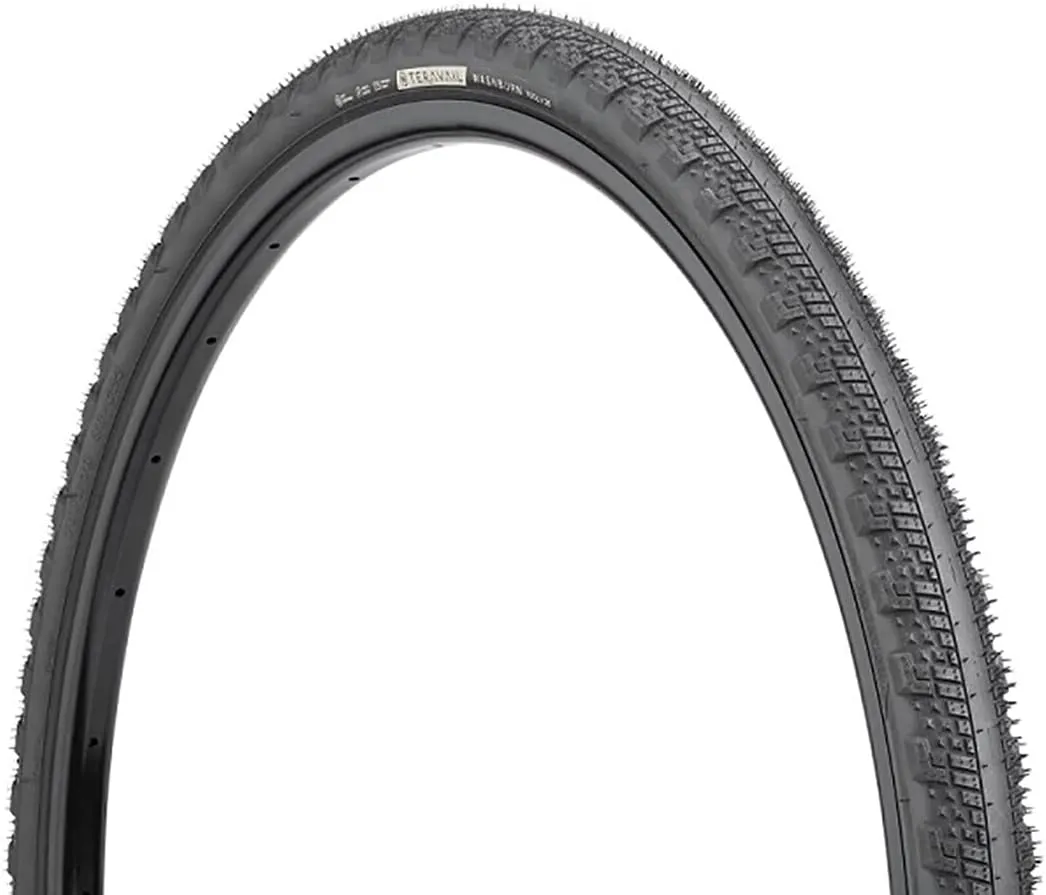 Teravail - Washburn Bicycle Tire | Durable Bead-to-Bead Sidewall Casing | for Rough Pavement and Fast Gravel | 700 x 38 | Black Sidewall