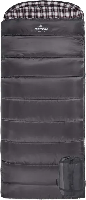 TETON Sports Fahrenheit XXL, -25, 20, and 0 Degree Sleeping Bag for Adults; Warm Cotton Lining for Camping in Comfort, All Weather Sleeping Bags
