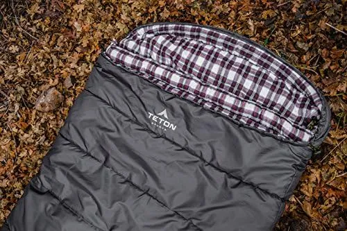 TETON Sports Fahrenheit XXL, -25, 20, and 0 Degree Sleeping Bag for Adults; Warm Cotton Lining for Camping in Comfort, All Weather Sleeping Bags