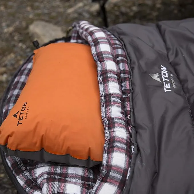 TETON Sports Fahrenheit XXL, -25, 20, and 0 Degree Sleeping Bag for Adults; Warm Cotton Lining for Camping in Comfort, All Weather Sleeping Bags
