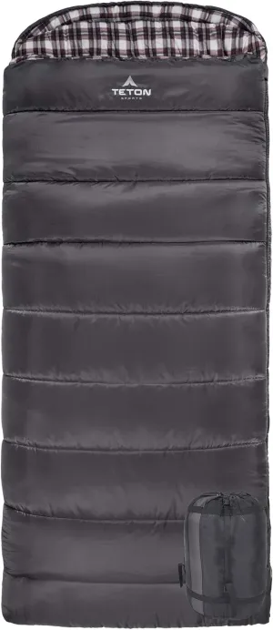 TETON Sports Fahrenheit XXL, -25, 20, and 0 Degree Sleeping Bag for Adults; Warm Cotton Lining for Camping in Comfort, All Weather Sleeping Bags