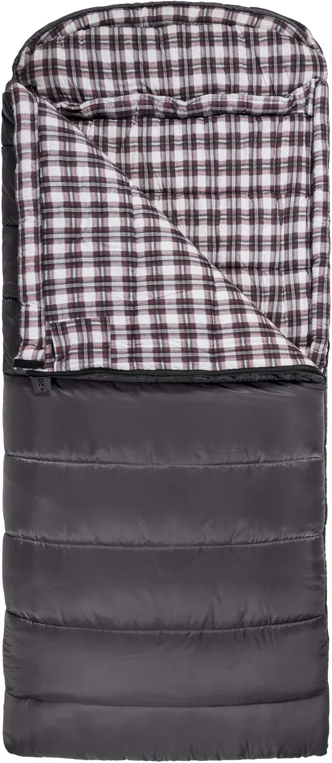 TETON Sports Fahrenheit XXL, -25, 20, and 0 Degree Sleeping Bag for Adults; Warm Cotton Lining for Camping in Comfort, All Weather Sleeping Bags