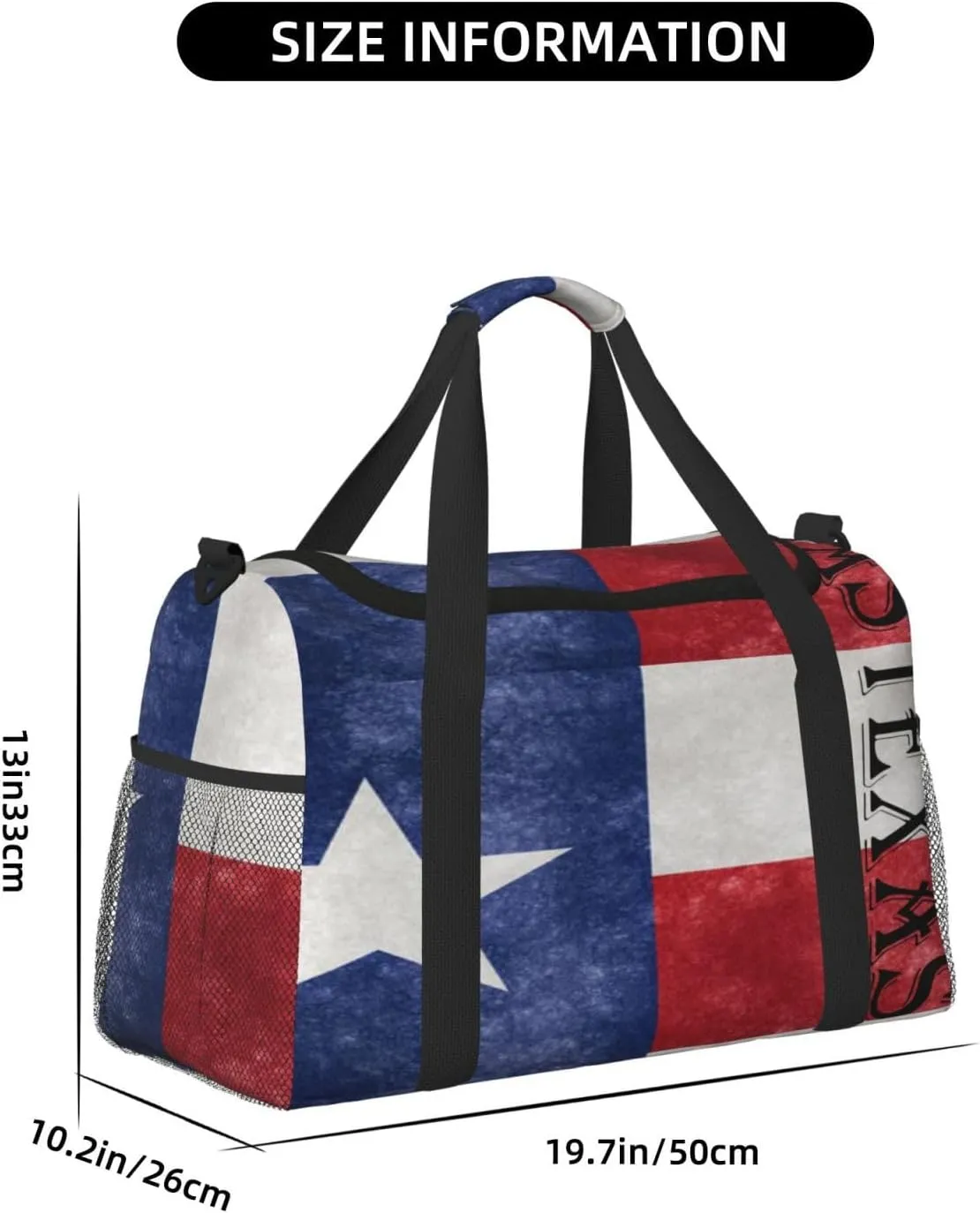 Texas Lone Star Travel Duffel Bag Large Foldable Waterproof Overnight Bag For Beach Swim Bags Pool Sports Gym