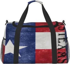 Texas Lone Star Travel Duffel Bag Large Foldable Waterproof Overnight Bag For Beach Swim Bags Pool Sports Gym