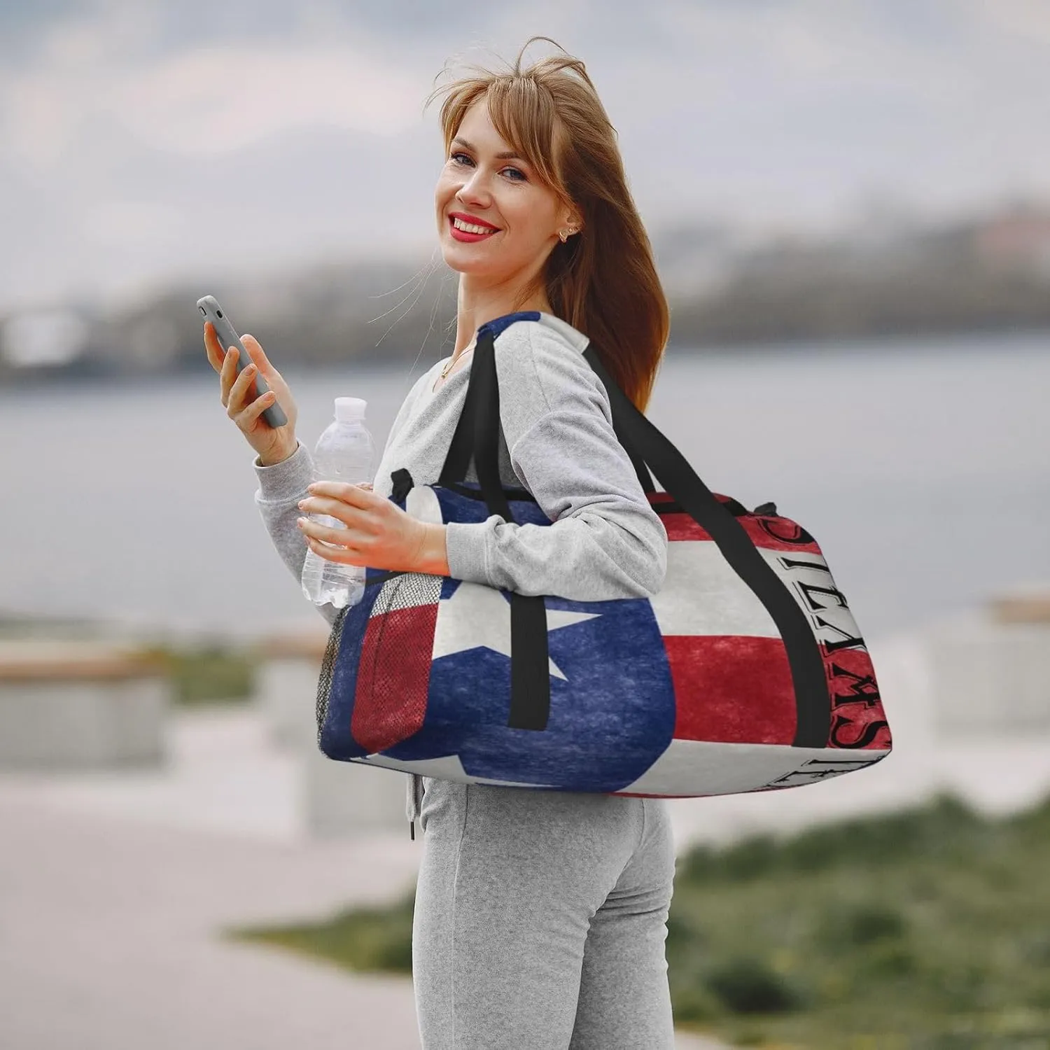 Texas Lone Star Travel Duffel Bag Large Foldable Waterproof Overnight Bag For Beach Swim Bags Pool Sports Gym
