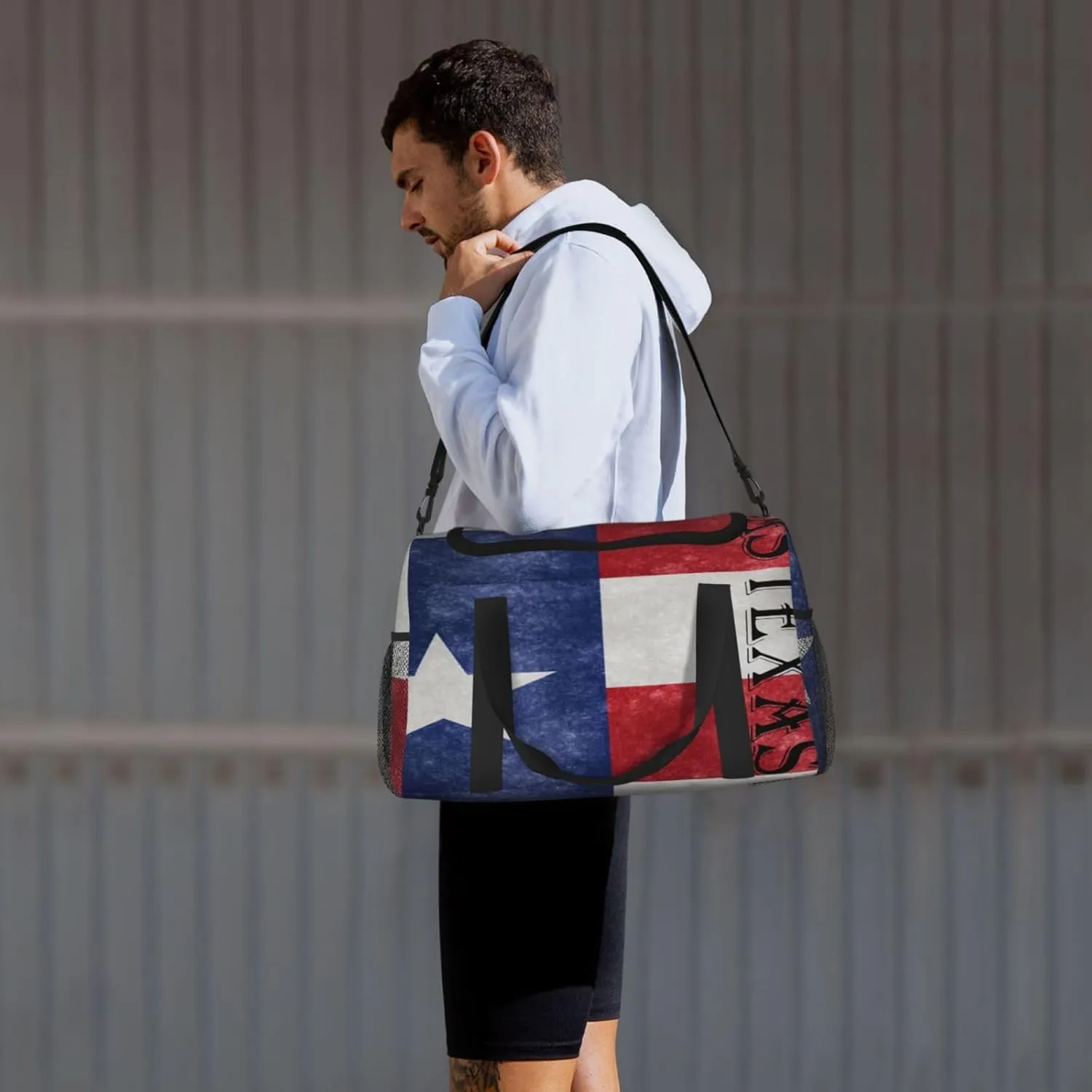 Texas Lone Star Travel Duffel Bag Large Foldable Waterproof Overnight Bag For Beach Swim Bags Pool Sports Gym