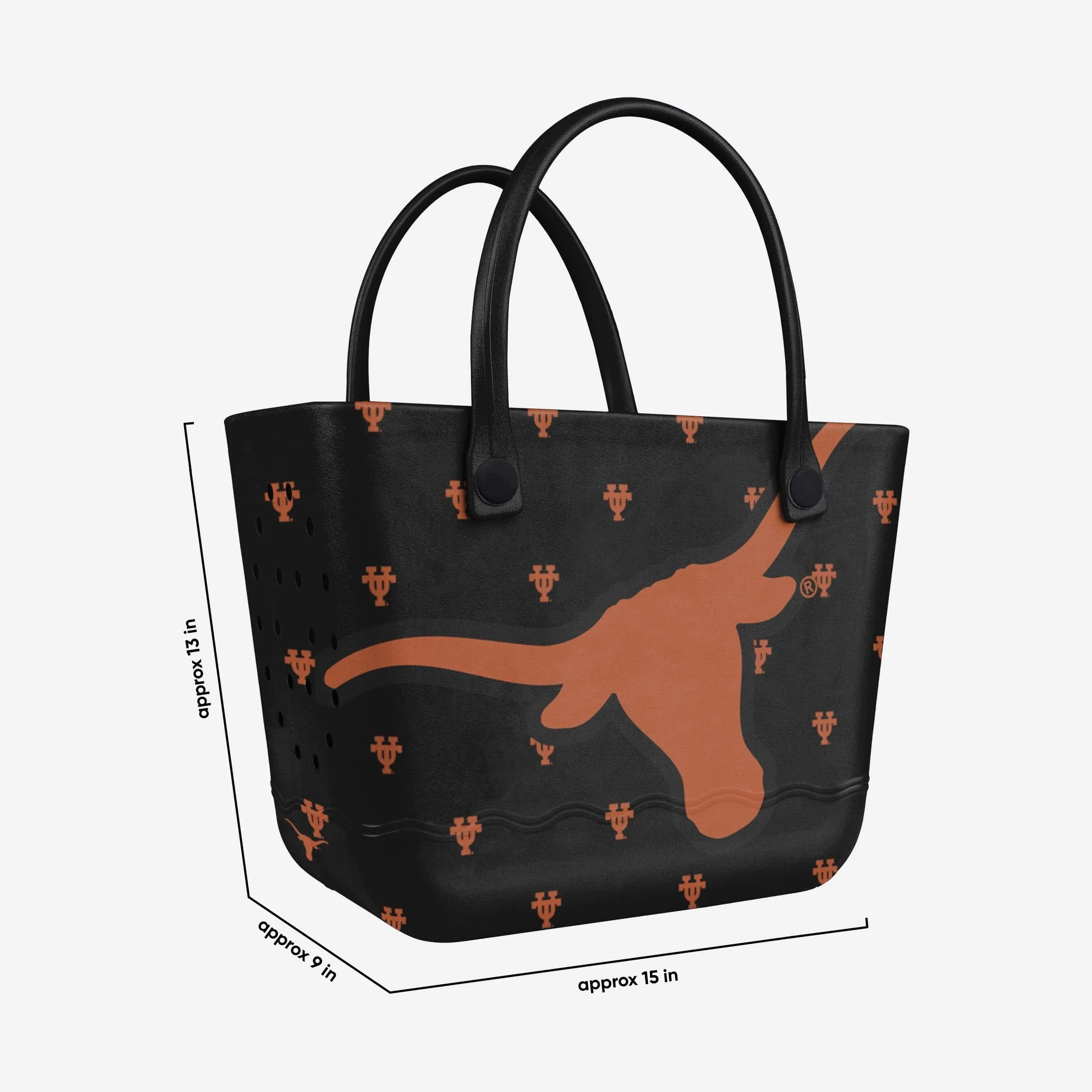 Texas Longhorns Big Logo Mini Print Tailgate Tote Bag
