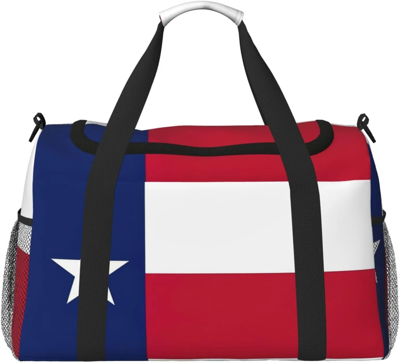 Texas State Flag Print Weekender Bag Large Capacity Hand Travel Bag Carry On Tote Airplane Travel Tote