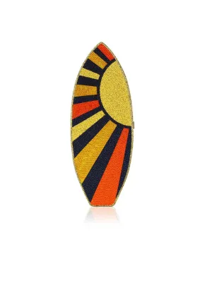 The Bubble Surf Board Clutch - Champagne Sunflower Multi
