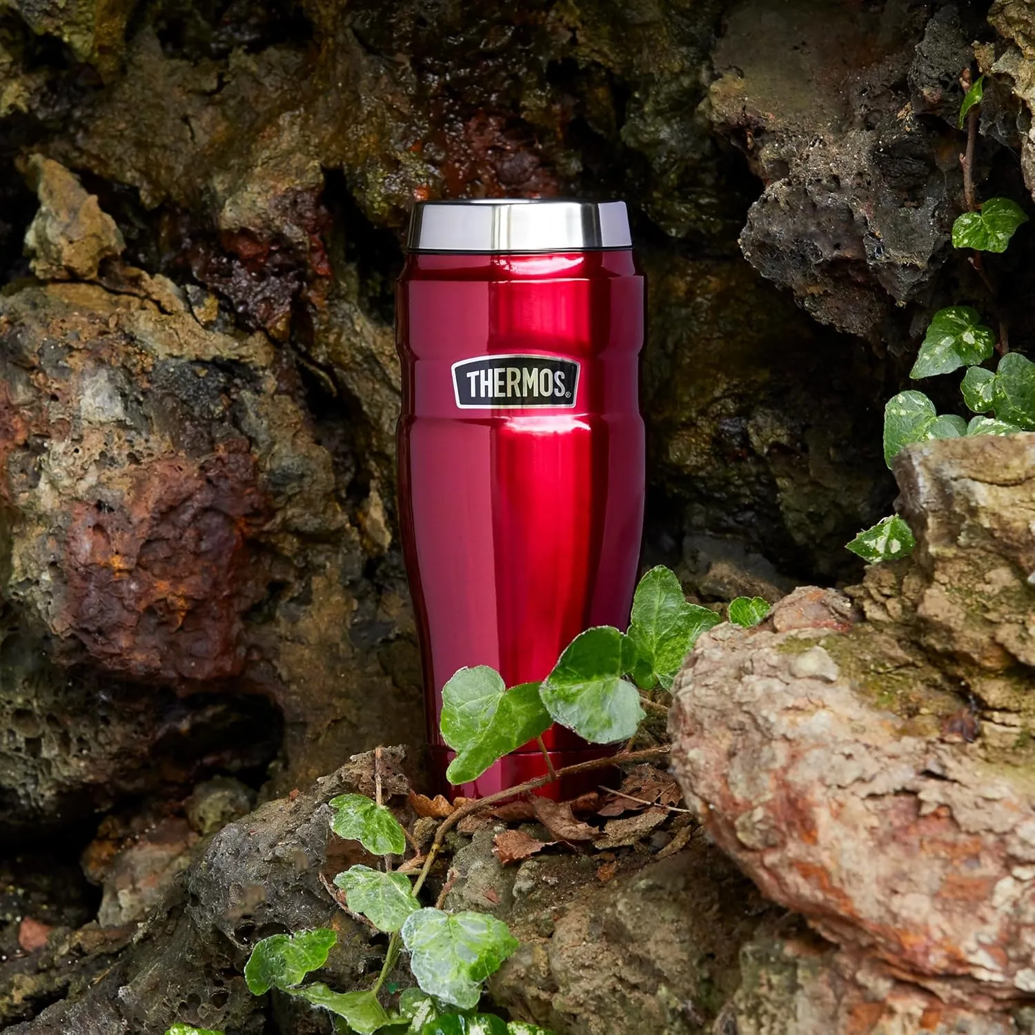 Thermos Stainless King Travel Tumbler, Raspberry, 470 ml