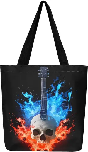 Tiger Canvas Tote Bag for Women,Romantic Rose Flower Tote Bag African Wild Animals Reusable Grocery Shoulder Bag