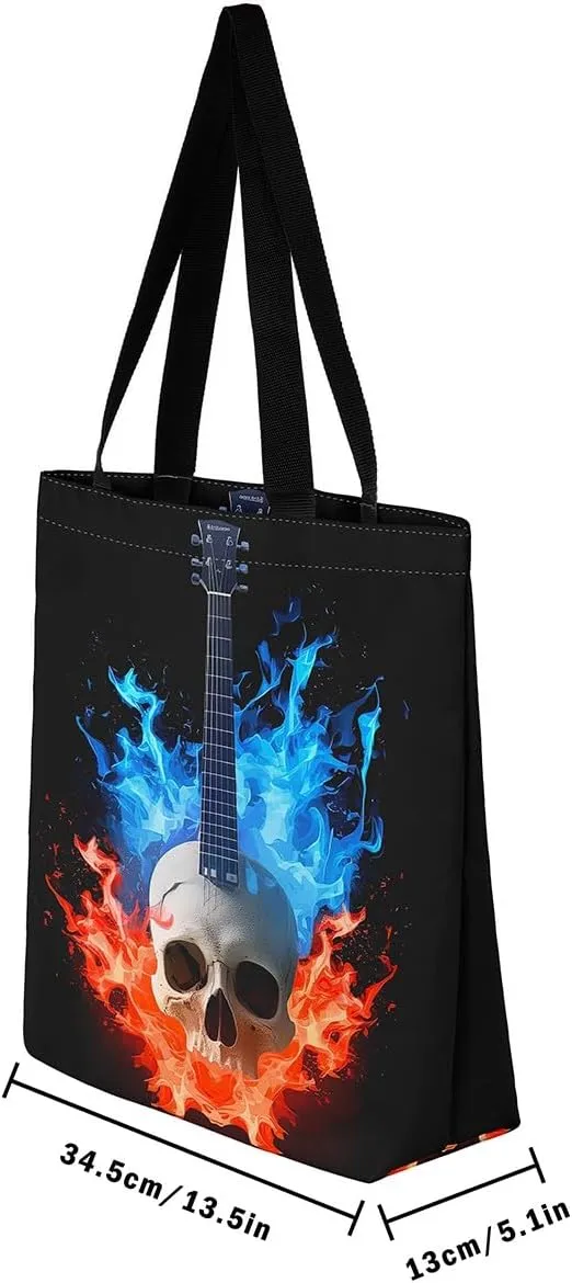 Tiger Canvas Tote Bag for Women,Romantic Rose Flower Tote Bag African Wild Animals Reusable Grocery Shoulder Bag