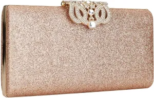 Tmore Women Bling Evening Handbag Bridal Sequin Clutch Bags Sparkling Cocktail Party Purse Wedding Handbags with Chain