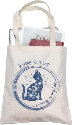 TOBGEB Funny C-at Gifts Adventure Novels Inspired Tote Bag Erin's Shadowclan C-at Fans Gift For Novels Lover