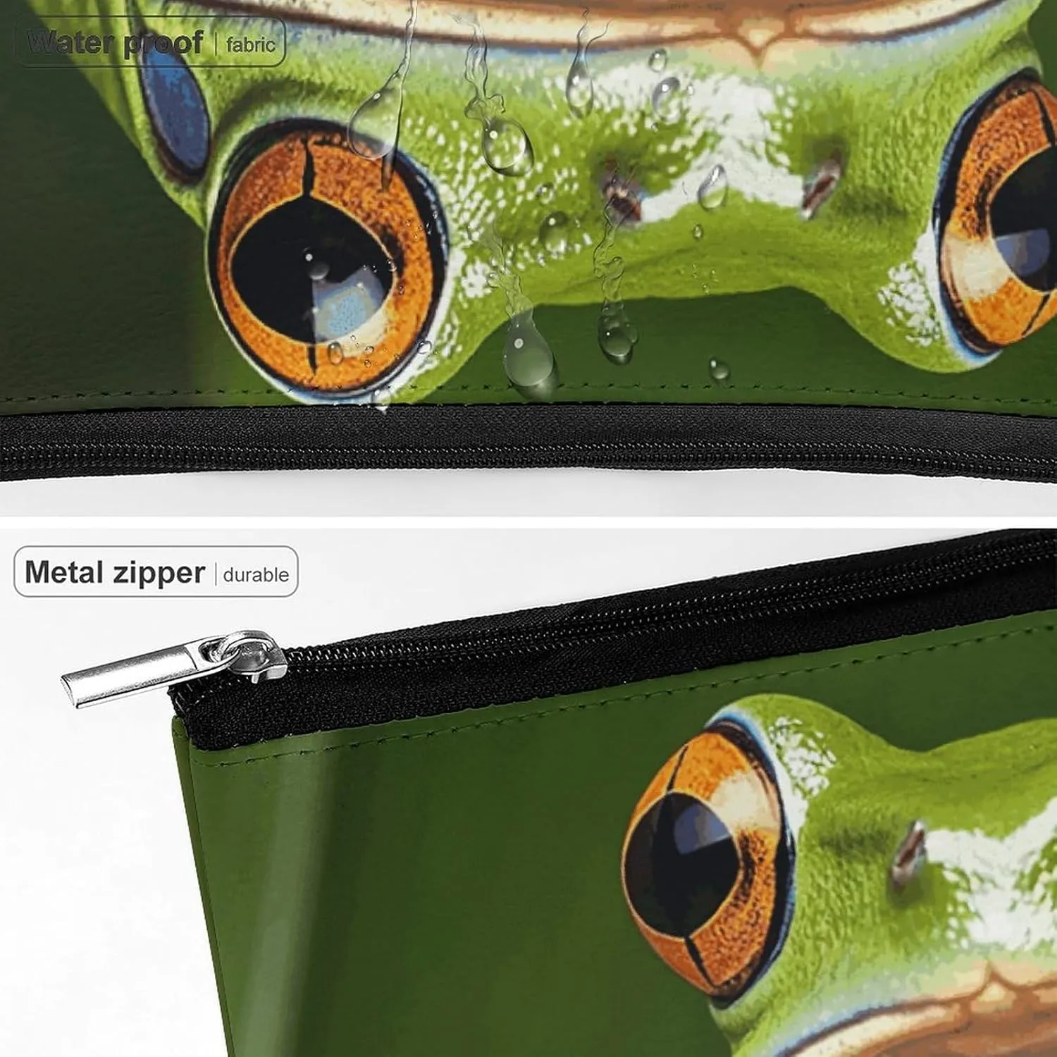 Toiletry Bag for Women Peace Tree Frog Cosmetic Bag Portable Capacity Travel Makeup Bags with Zipper Lightweight Cute Beauty Makeup Organizer for Traveling, Accessories, Essentials