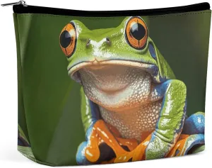 Toiletry Bag for Women Peace Tree Frog Cosmetic Bag Portable Capacity Travel Makeup Bags with Zipper Lightweight Cute Beauty Makeup Organizer for Traveling, Accessories, Essentials