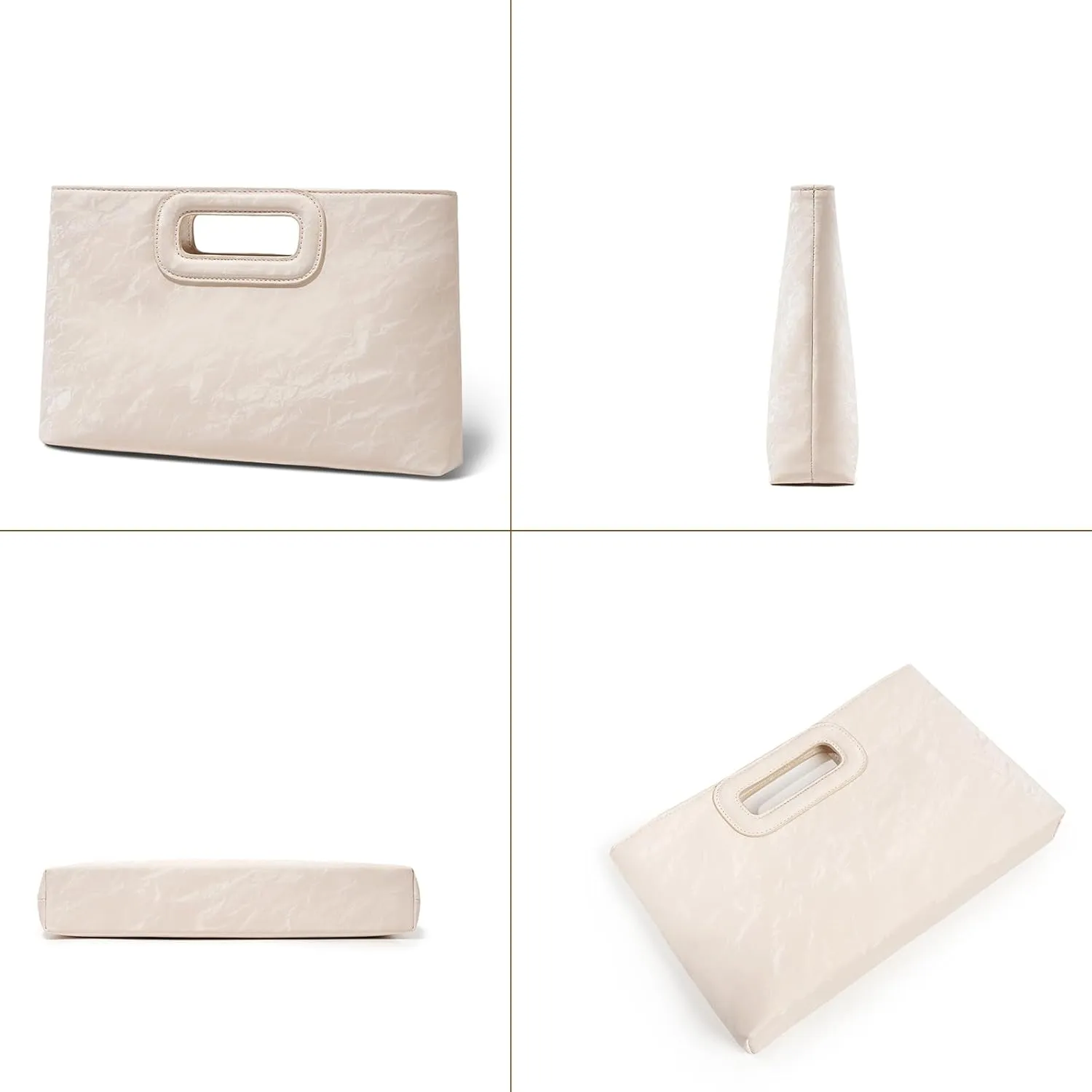 Top Handle Clutch Handbags for Women, Evening Handbag Shoulder Crossbody Purse with Gold Chain