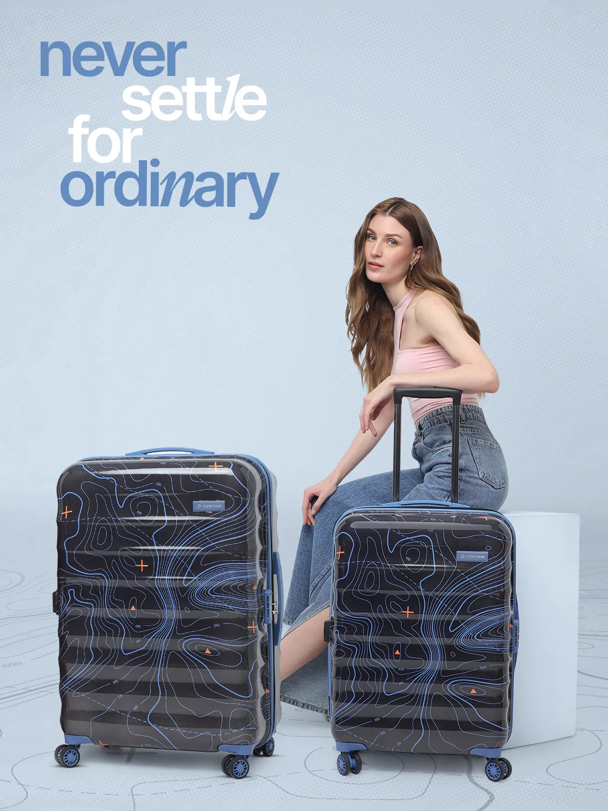 Topo Black Set of 2 (M L) Trolley