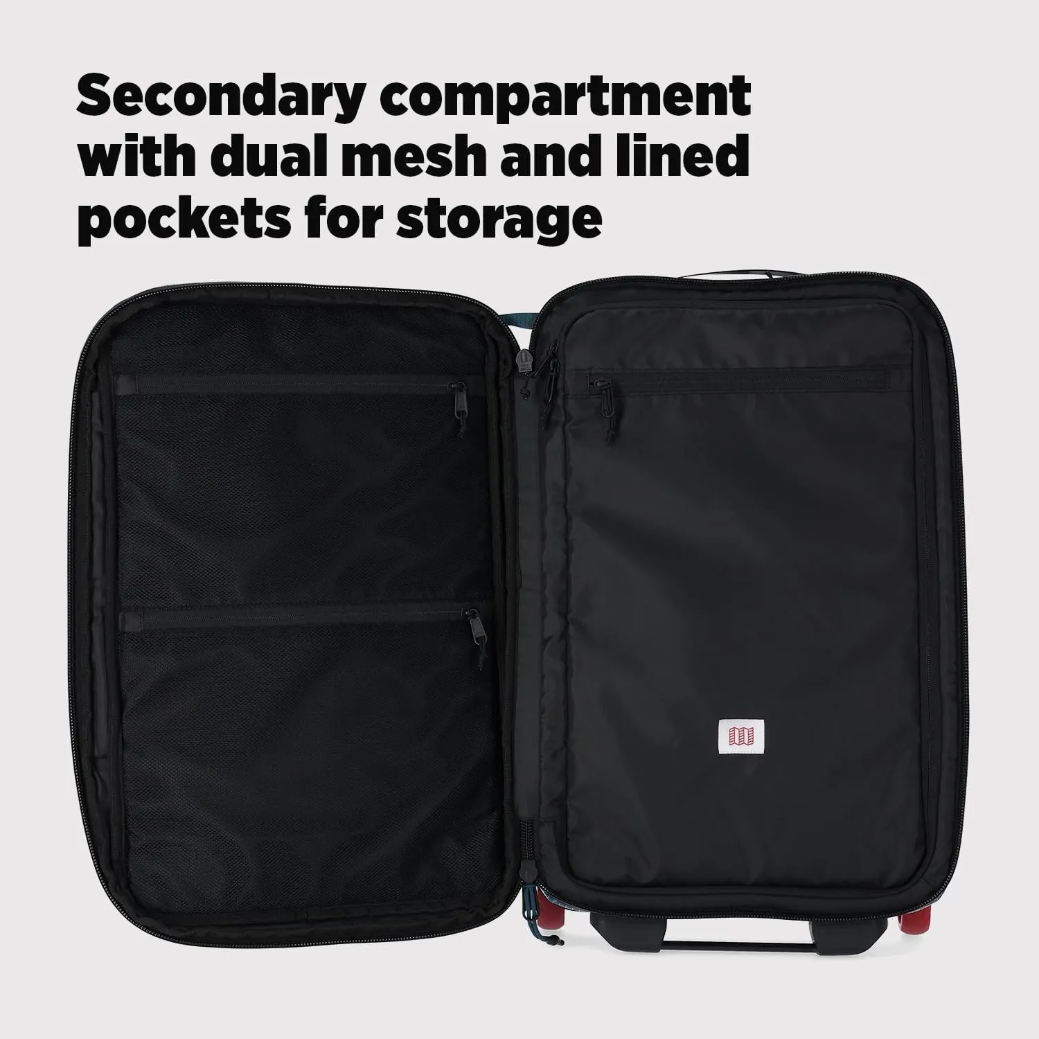 Topo Designs Apex Global Travel Roller Bag, Nylon Ripstop Fabric, Weatherproof Carry-on Rolling Suitcase, Made with 100% Recycled Materials