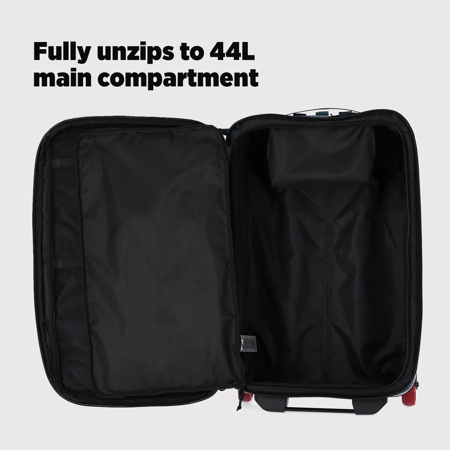 Topo Designs Apex Global Travel Roller Bag, Nylon Ripstop Fabric, Weatherproof Carry-on Rolling Suitcase, Made with 100% Recycled Materials