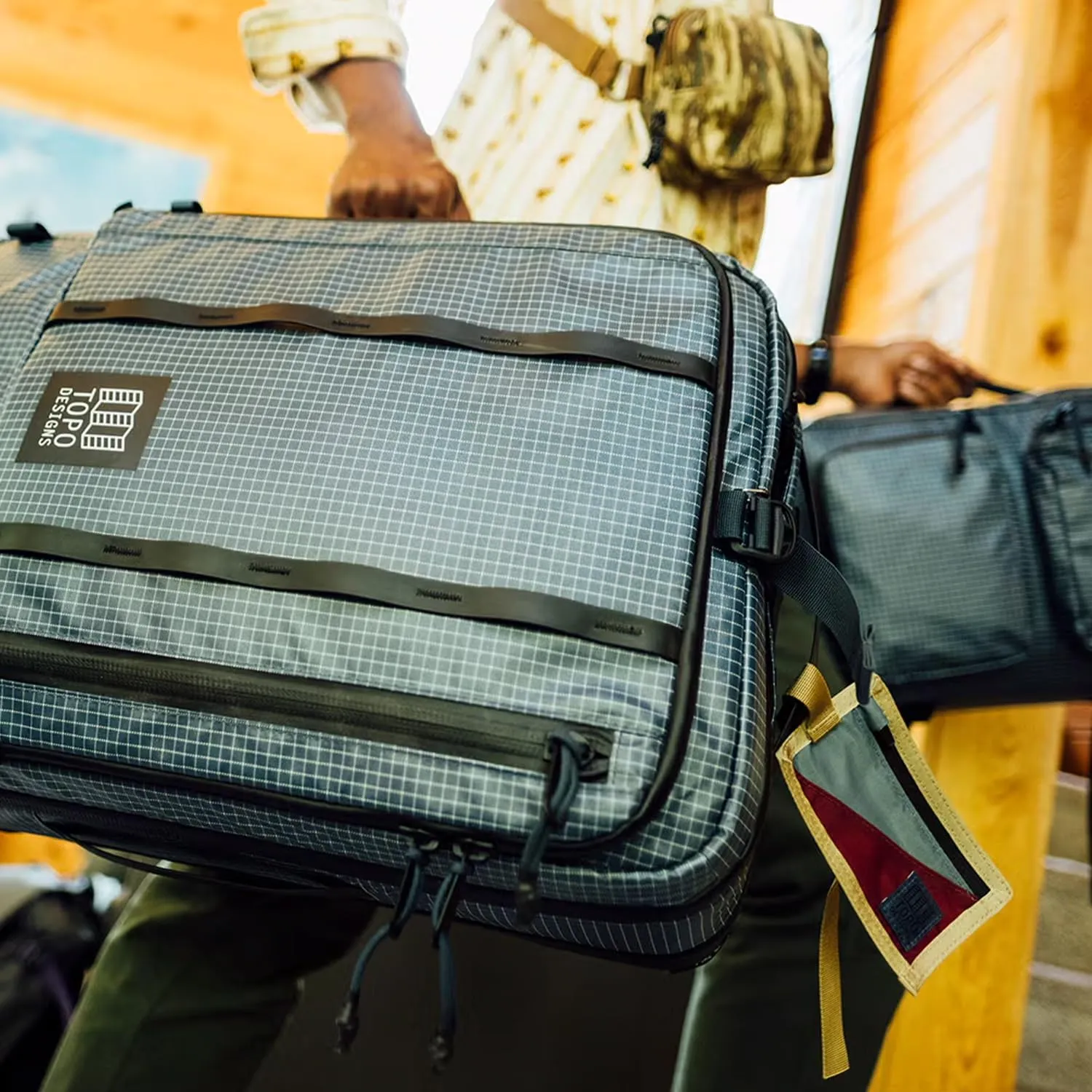 Topo Designs Apex Global Travel Roller Bag, Nylon Ripstop Fabric, Weatherproof Carry-on Rolling Suitcase, Made with 100% Recycled Materials