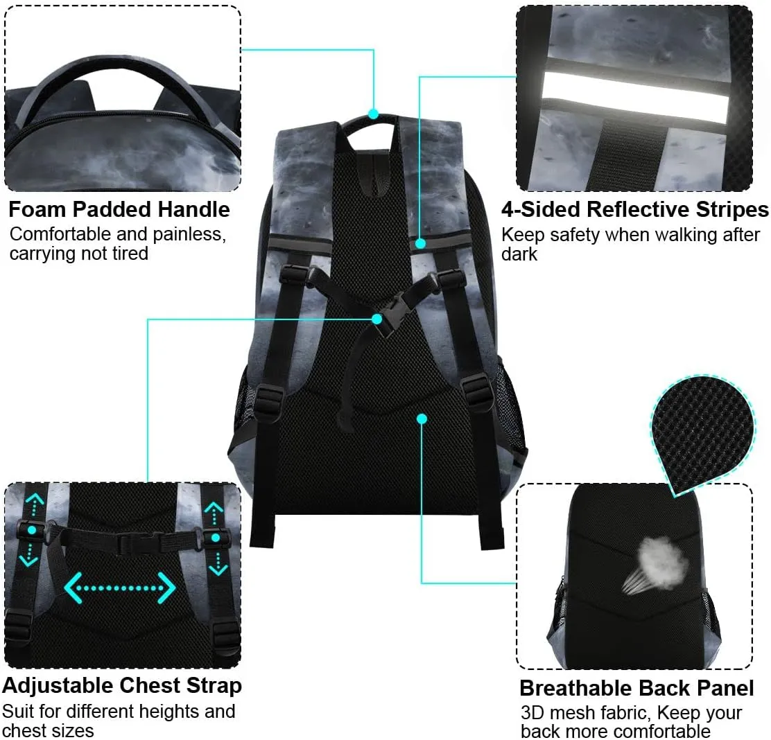 Tornado Pattern Backpack for Boys Girls Kids, Laptop Bookbag Lightweight Travel Daypack School Backpacks