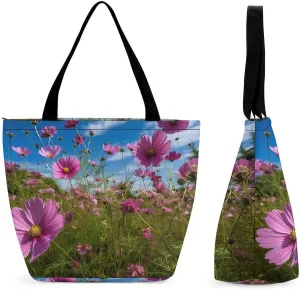 Tote Bag for Women Grocery Bag Hearts Foldable Shopping Bags Reusable Large Tote Bag