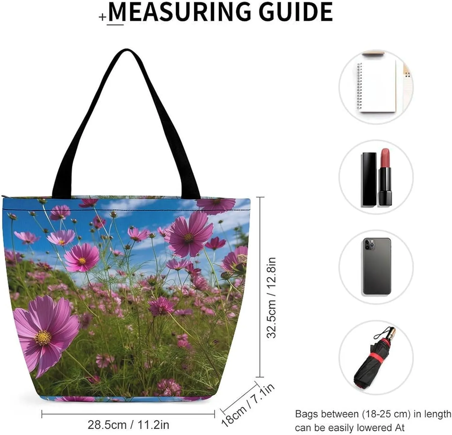 Tote Bag for Women Grocery Bag Hearts Foldable Shopping Bags Reusable Large Tote Bag